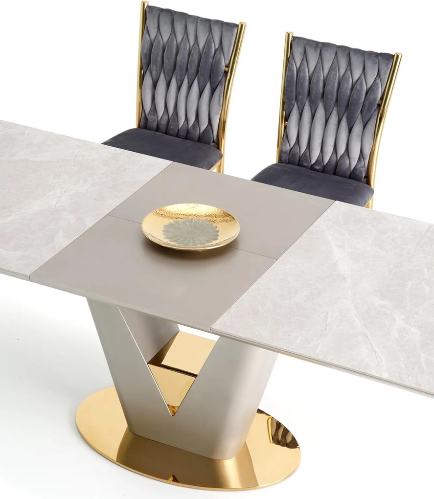 Rozkładany stół z nogą w kształcie litery V Valentino