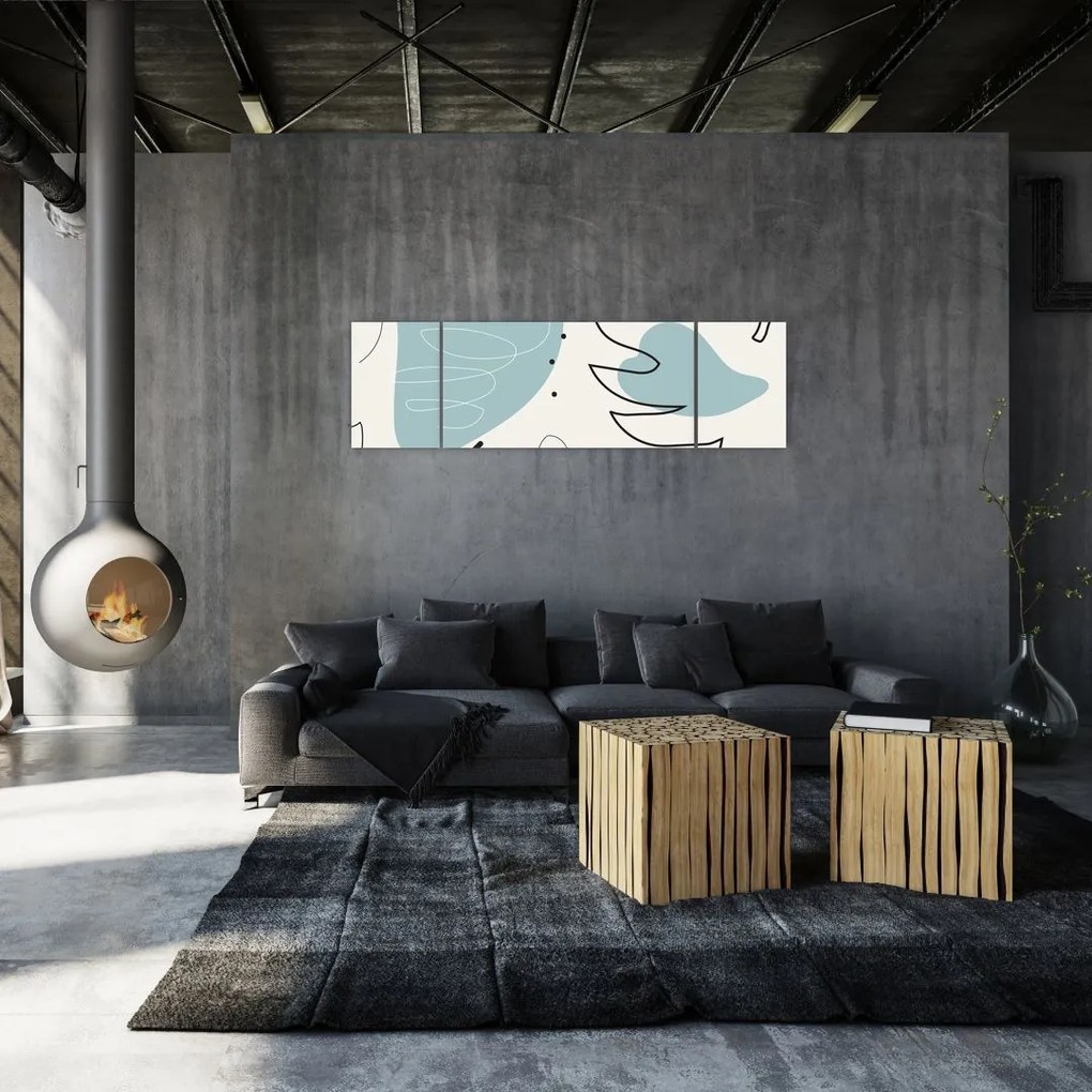 Obraz - ilustracja liścia (170x50 cm)