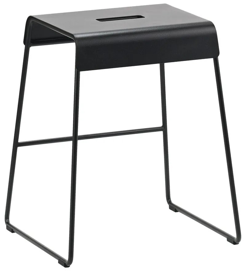 Czarny metalowy stołek A-Stool – Zone