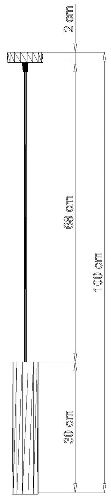 Drewniana podłużna lampa wisząca - 2S EX547 E4-A93
