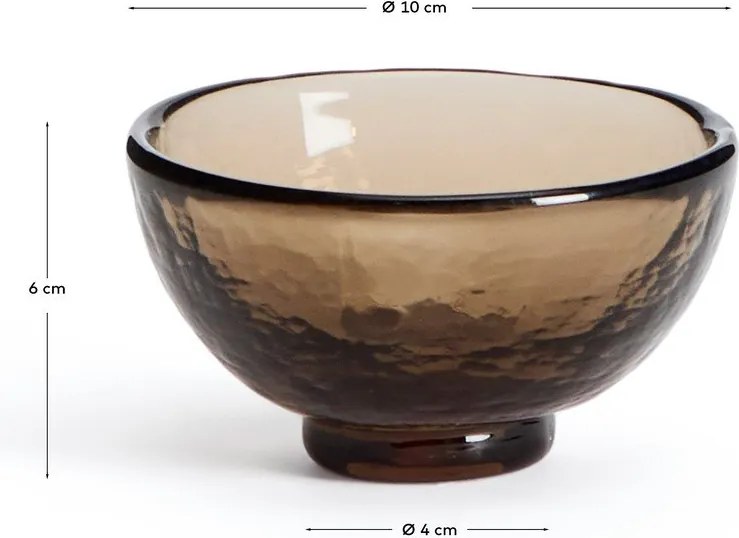 Brązowa szklana miska Sileia – Kave Home