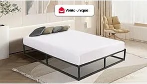 Rama z listewkami metalowa 140 x 190 cm - 2 x 19 listewek - Czarny - RAMMUS marki YSMÉE