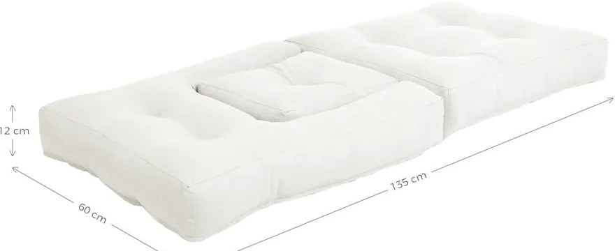 Dziecięcy fotel rozkładany s taburetkou Karup Design Mini Cube Creamy