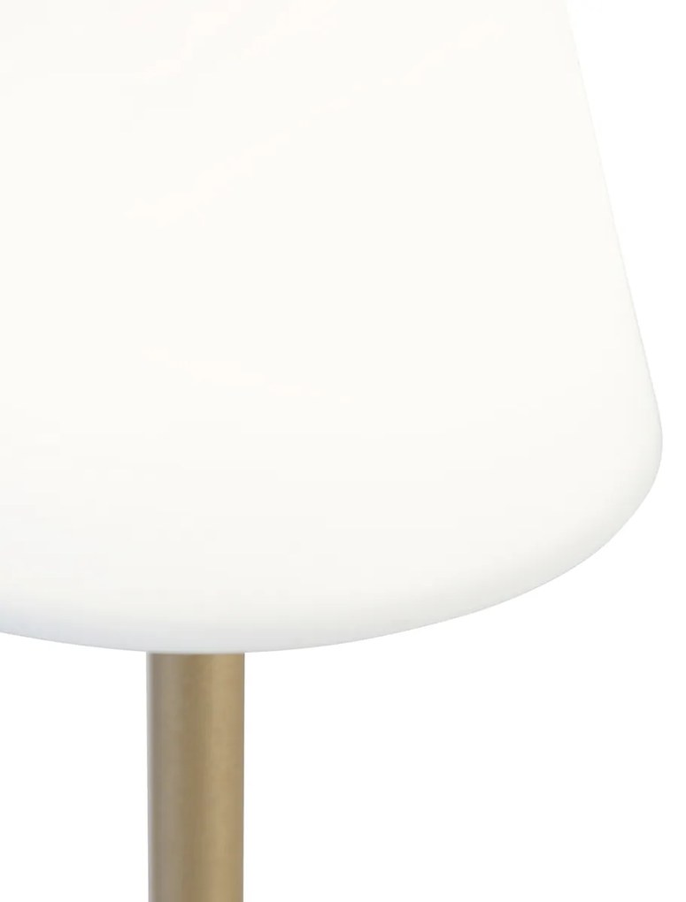 Zewnetrzna Lampa stołowa mosiężna z wbudowanym LED, ładowana, z regulacją dotykową - RenataDesignerski Oswietlenie zewnetrzne