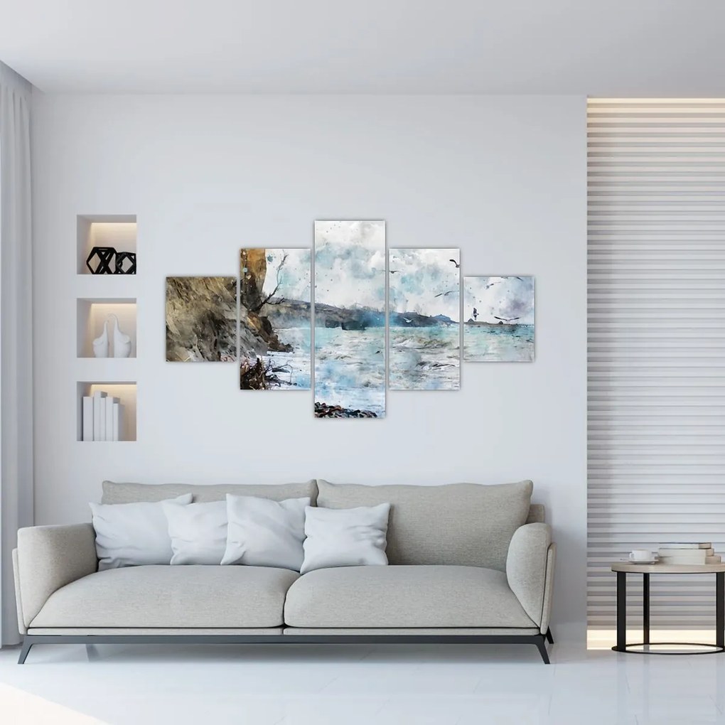 Obraz - Rafa, akwarela (125x70 cm)