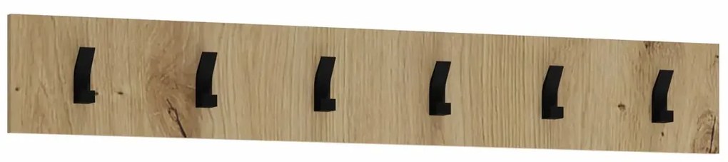 Wieszak do przedpokoju CLIF W-100 dąb artisan/czarny HALMAR