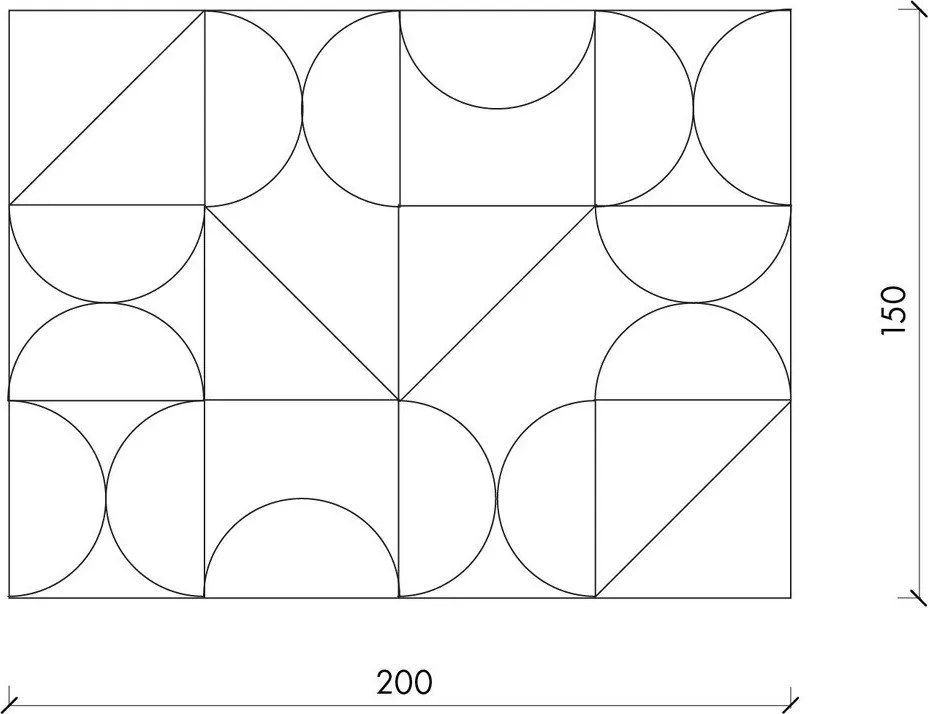 Czarno-kremowy koc 150x200 cm Tul – noo.ma