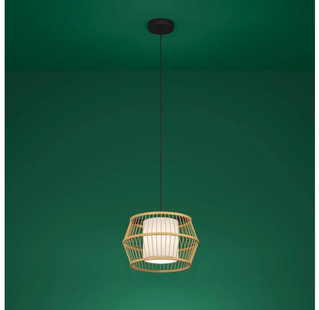 Eglo 390233 - Żyrandol na lince MONTERROSO 1xE27/40W/230V bambus