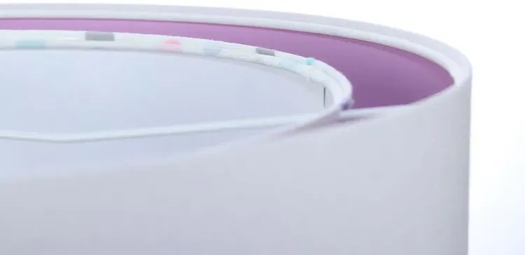 Biało-różowa welurowa lampa wisząca w groszki Z3-T71