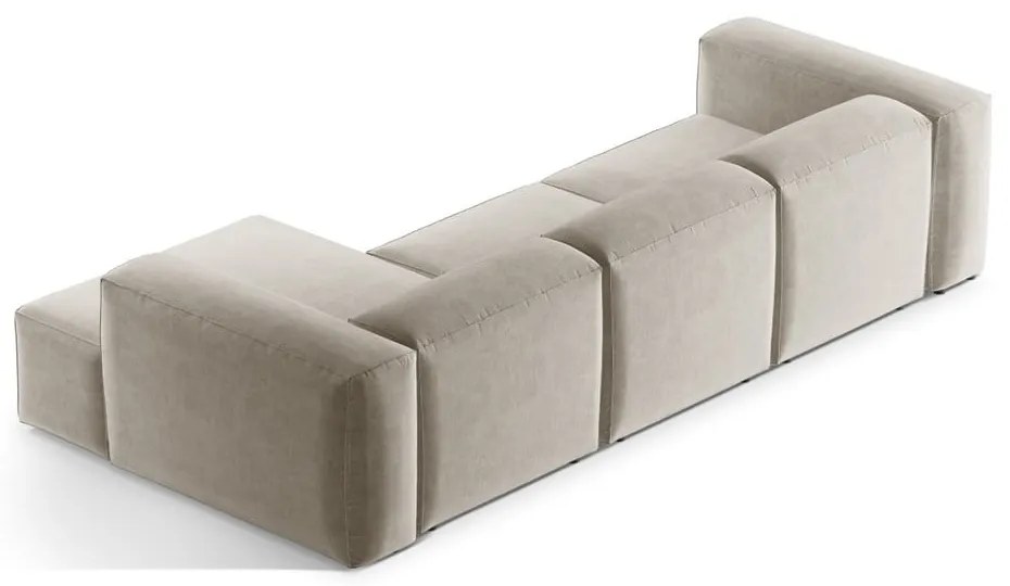 Beżowy narożnik (prawostronny/z szezlongiem) Bergamo – Cosmopolitan Design