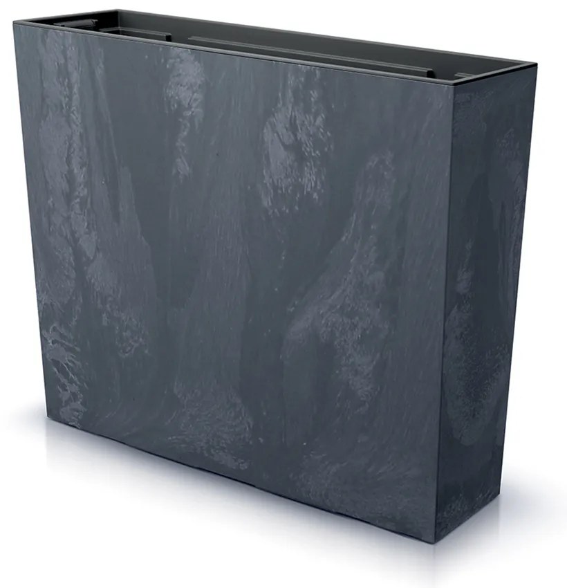 Skrzynka ogrodowa 58 x 18 x 49,8 cm Urbi Beton Effect antracyt PROSPERPLAST