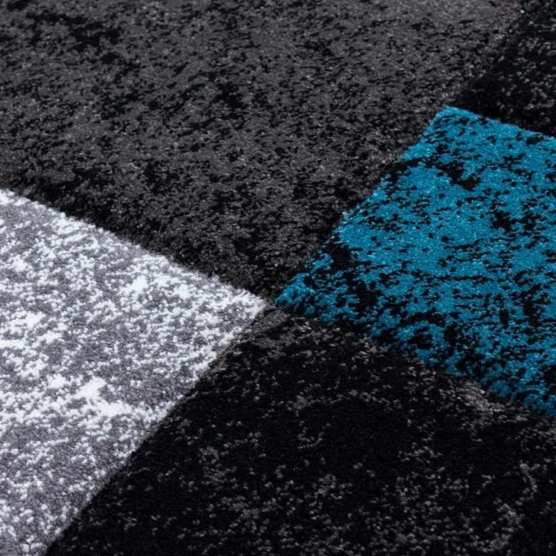Dywan nowoczesny Hawaii 3D szaro-czarno-turkusowy 200 cm x 290 cm
