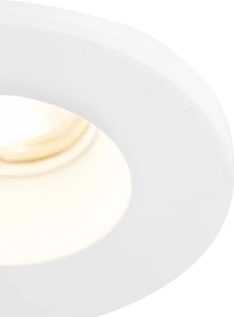 Zestaw 6 reflektorów wpuszczanych białych 13 cm okrągłych - Gypsy Stucco