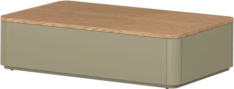 Stolik kawowy Elivo 100 cm z szufladami - eukaliptus / dąb baltic dune