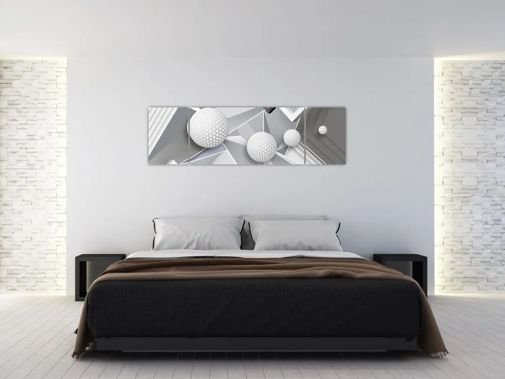 Geometryczny abstrakcyjny obraz (170x50 cm)