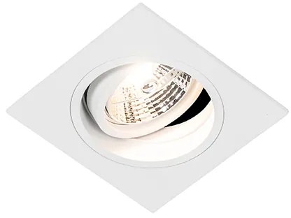 Kwadratowy reflektor wnękowy biały regulowany - Chuck 70