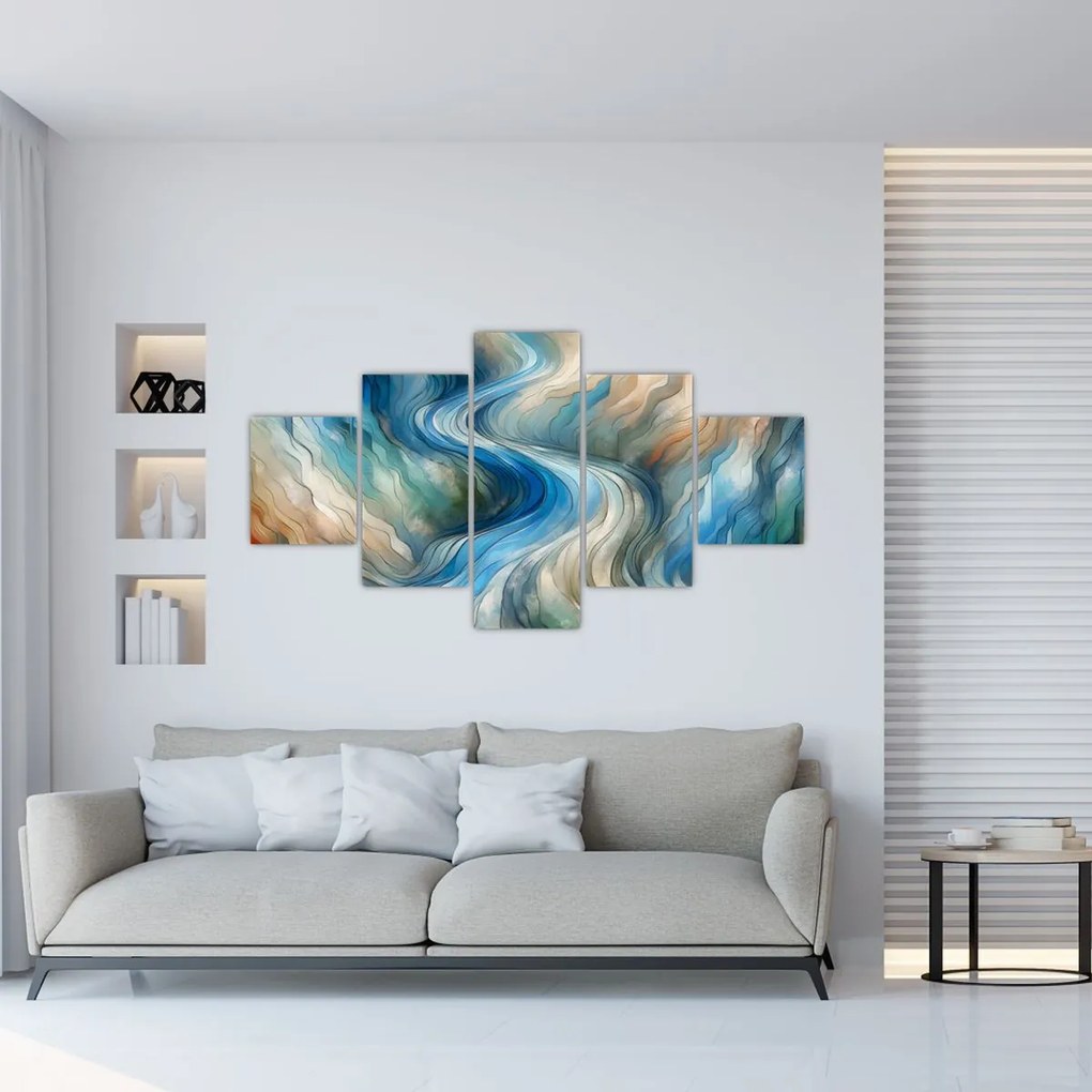 Obraz - Abstrakcyjny nurt (125x70 cm)