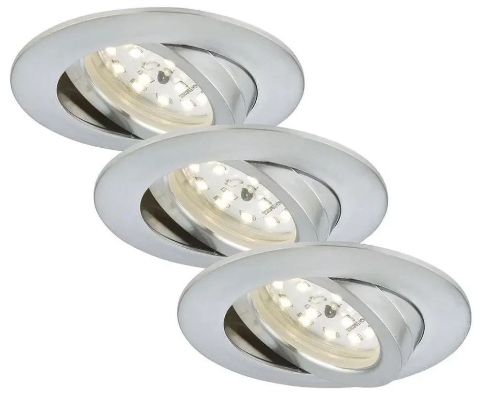 Briloner 7209-039 - ZESTAW 3x wpuszczane oprawy sufitowe do łazienki ATTACH LED/5W/230V IP23