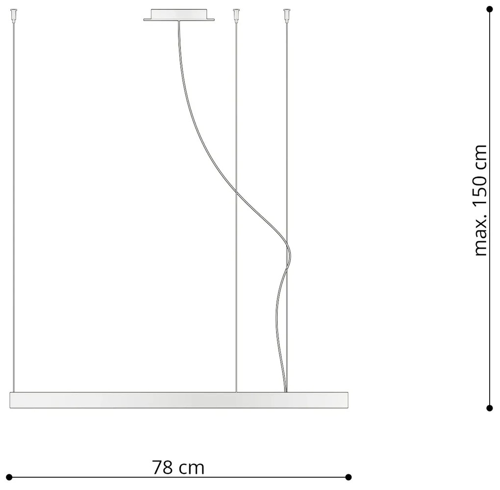 Biała lampa wisząca ring LED S6-K29