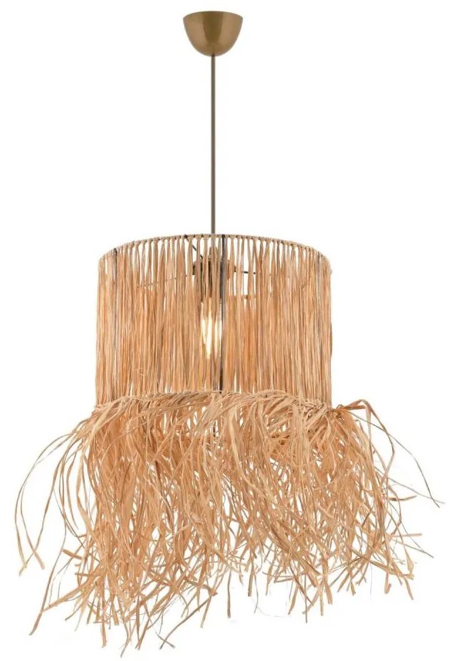 Żyrandol na przewodzie NESS 1xE27/40W/230V rafia