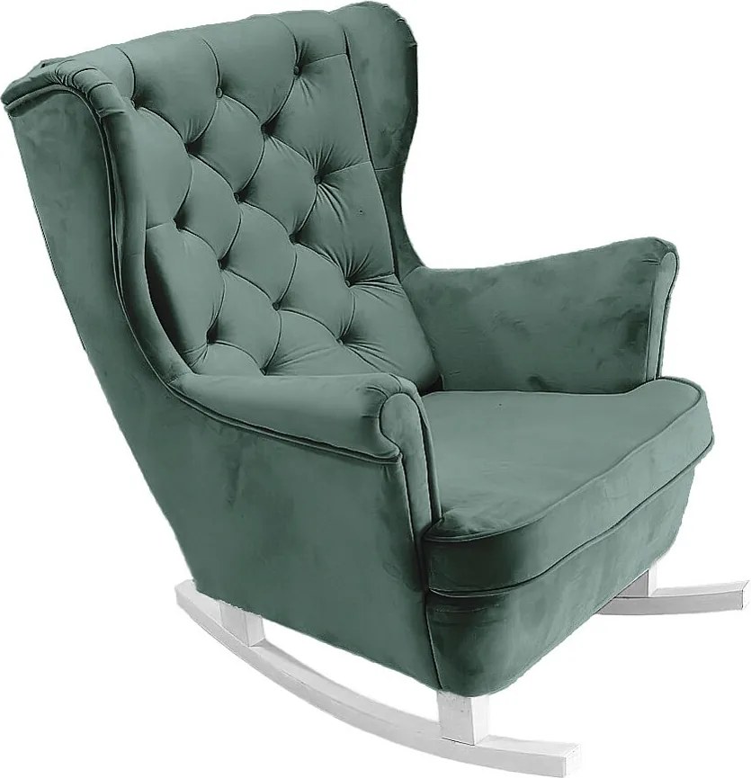 Fotel Relax z Tapicerowanym Siedzeniem i Podłokietnikami, Fotel TV 102x81x95cm Zielony_29853