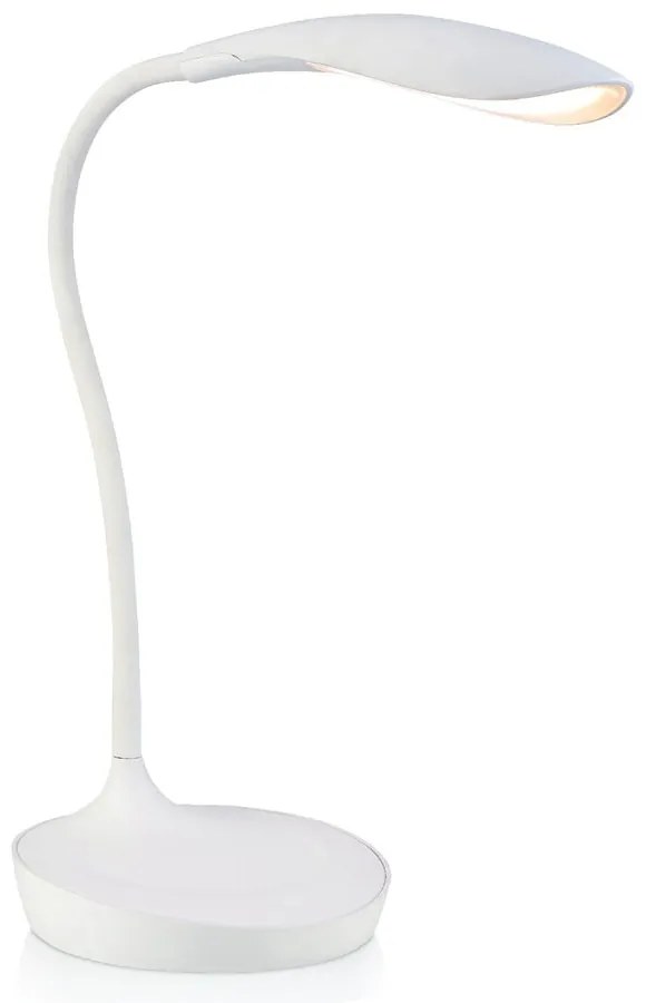 Biała lampa stołowa z portem USB Markslöjd Swan