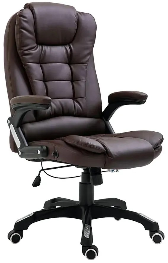 Brązowy rozkładany fotel biurowy - Loker