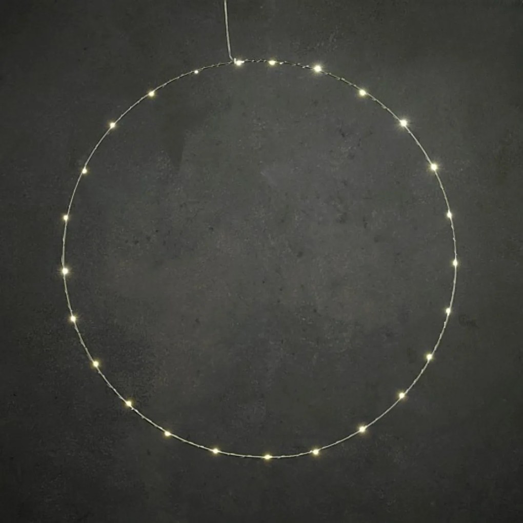 LED wisząca dekoracja CIRCLE Ø 70 cm, srebrna