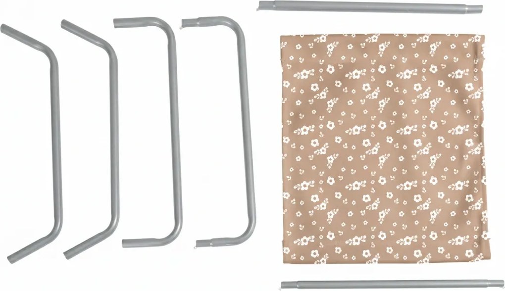 Składane plażowe leżak SAND FLOWERS, czerwony