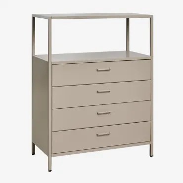 Cajoniera 80x40 Cm Ze Stali Janine Moka Brown - Sklum