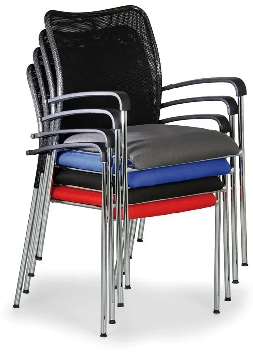 Krzesło konferencyjne JOHN MINELLI, czerwony