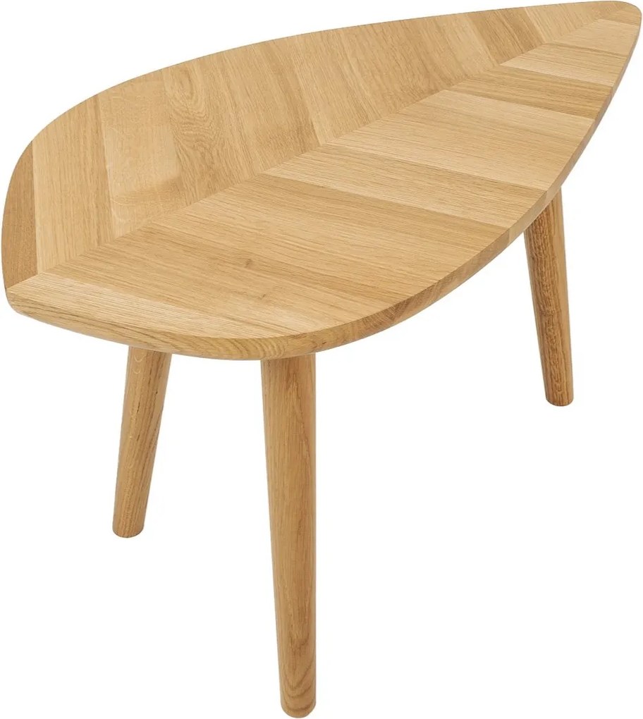 Dębowy stolik kawowy P2 liść mały 67 cm