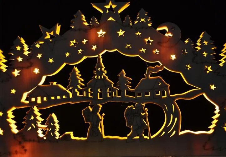 Świąteczna dekoracja – Bożonarodzeniowa sceneria – 10 LED diody