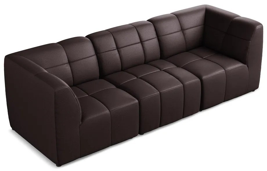 Ciemnofioletowa sofa z imitacji skóry 255 cm Aloha – Makamii