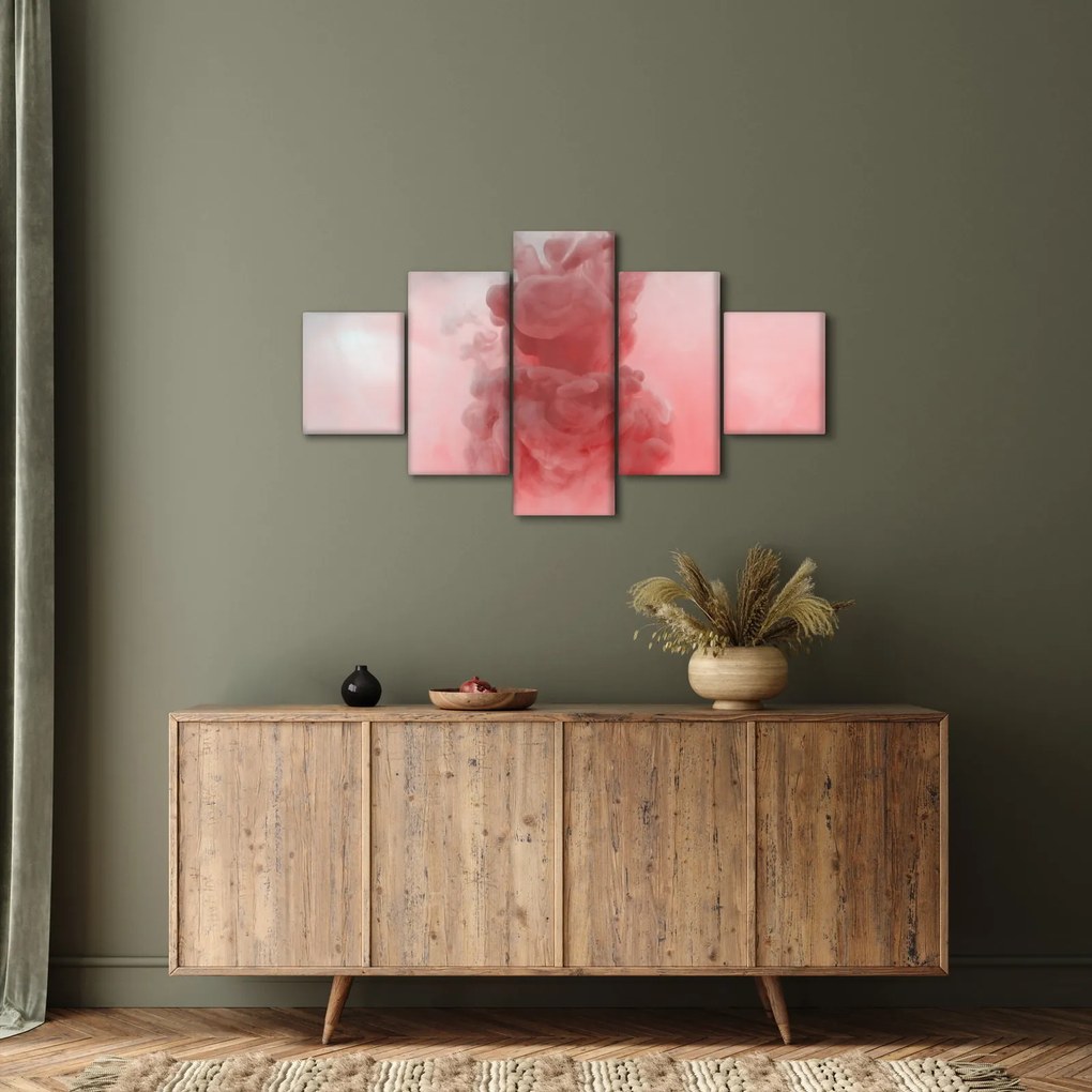 Obraz czerwonego dymu (125x70 cm)