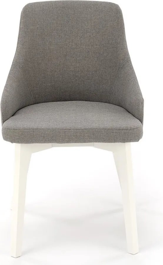 Wygodne krzesło na drewnianych nogach w kolorze białym Toledo Halmar