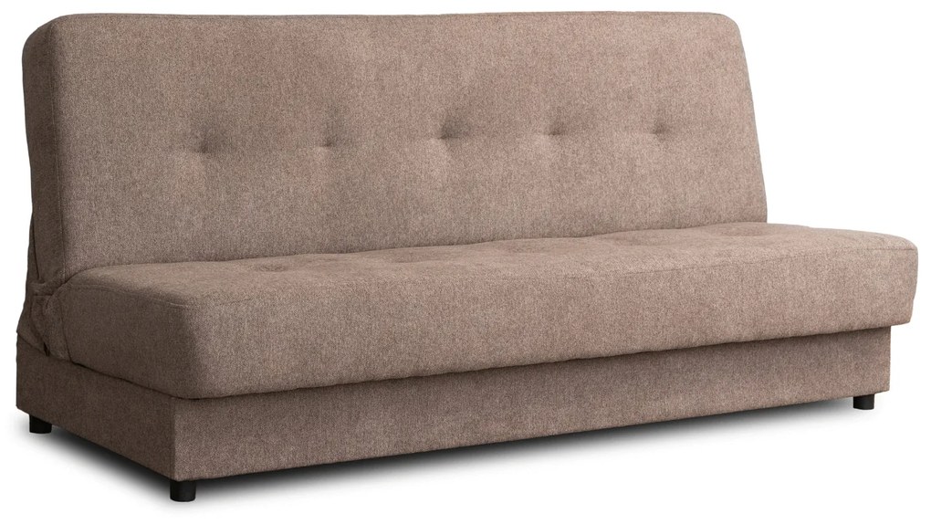Sofa z Funkcją Spania ARUBA Wersalka Rozkładana Dwuosobowa Brązowa Nowoczesna do Salonu