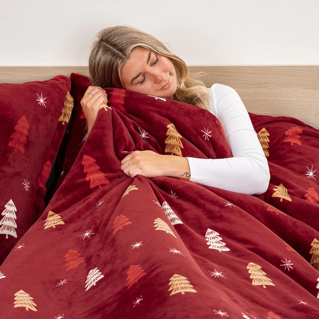 4Home Pościel mikroflanela Crimson Woods, 140 x 200 cm, 70 x 90 cm