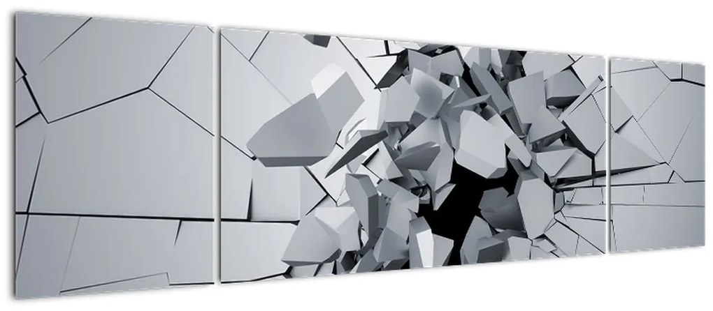 Obraz abstrakcja 3D (170x50 cm)
