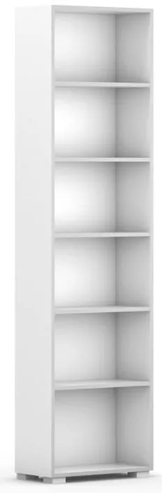 Biblioteka SILVER LINE, 1 kolumna, 2230 x 600 x 400 mm, biały