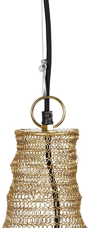 Orientalna lampa wisząca złota 60 cm - Nidum LKolonialny Oswietlenie wewnetrzne