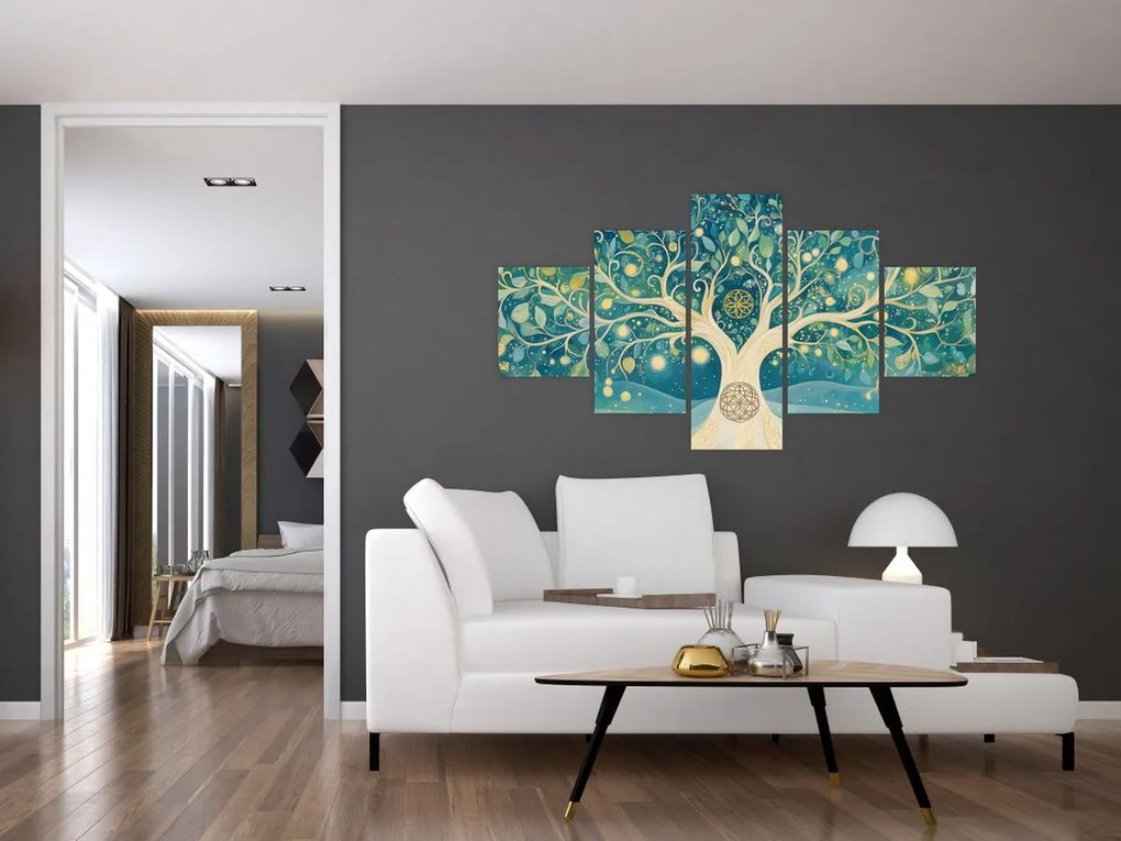 Obraz – Magiczne drzewo ze spiralami (125x70 cm)