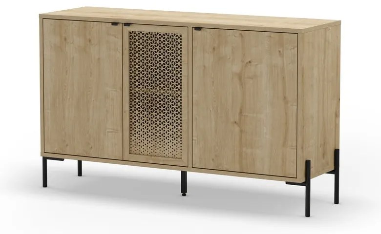 Niska komoda w dekorze dębu 120x80 cm Inca – Marckeric