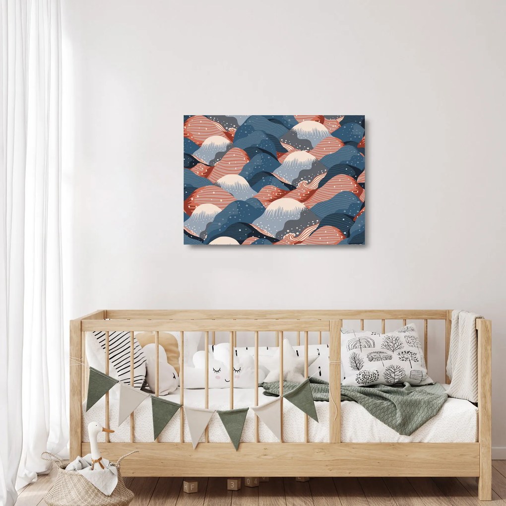 Obraz na szkle - Japońskie fale (70x50 cm)