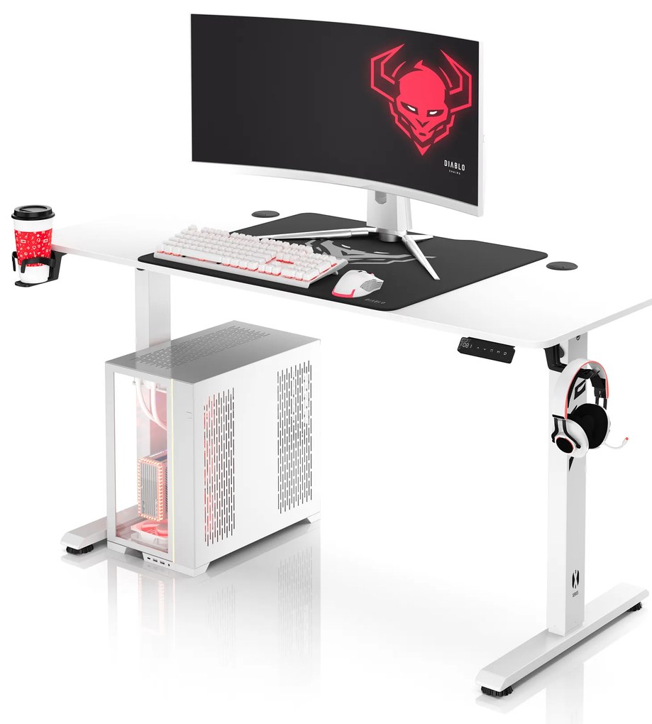Biurko z regulacją wysokości DIABLO X-TENSIO 1400 białe