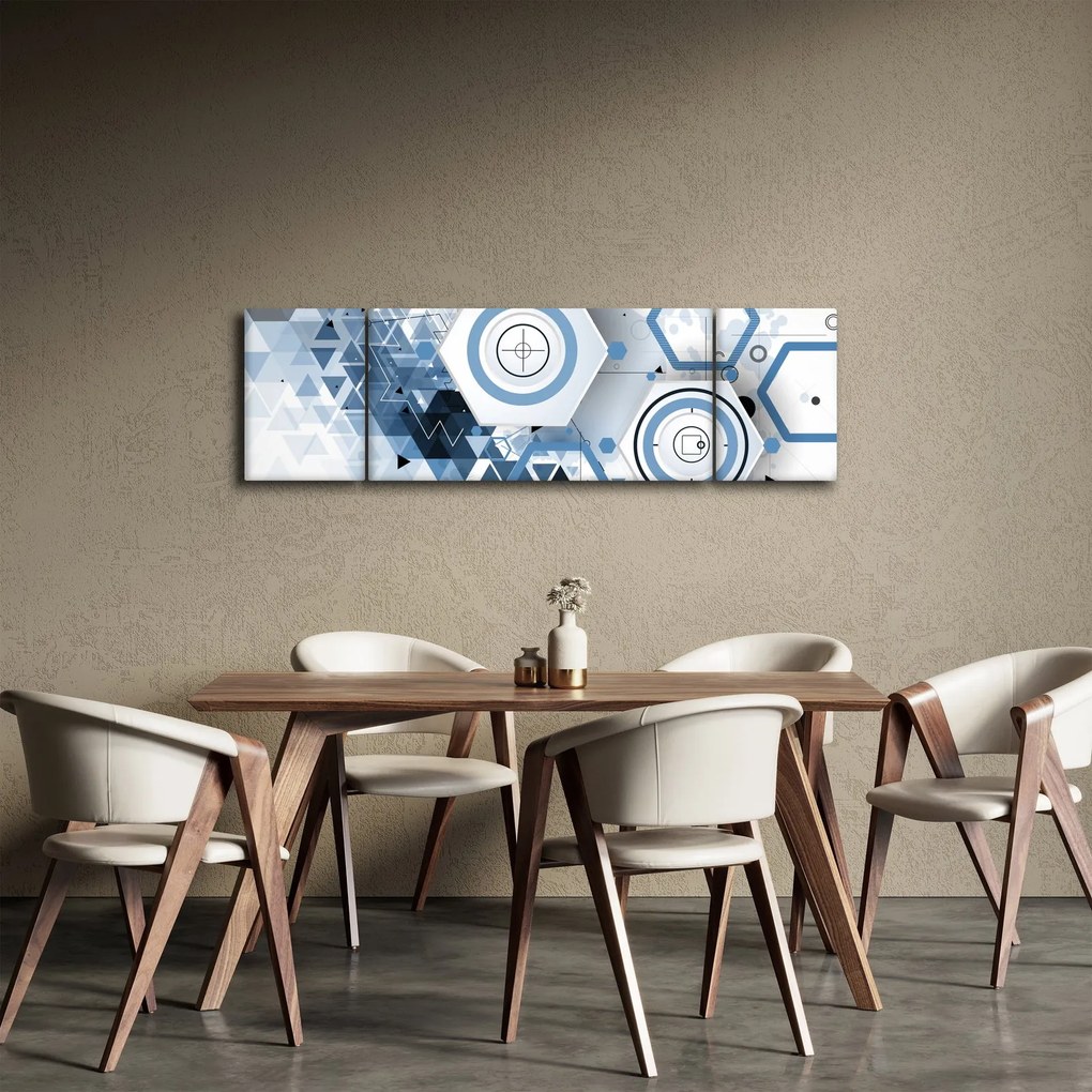 Obraz - Abstrakcja geometryczna (170x50 cm)