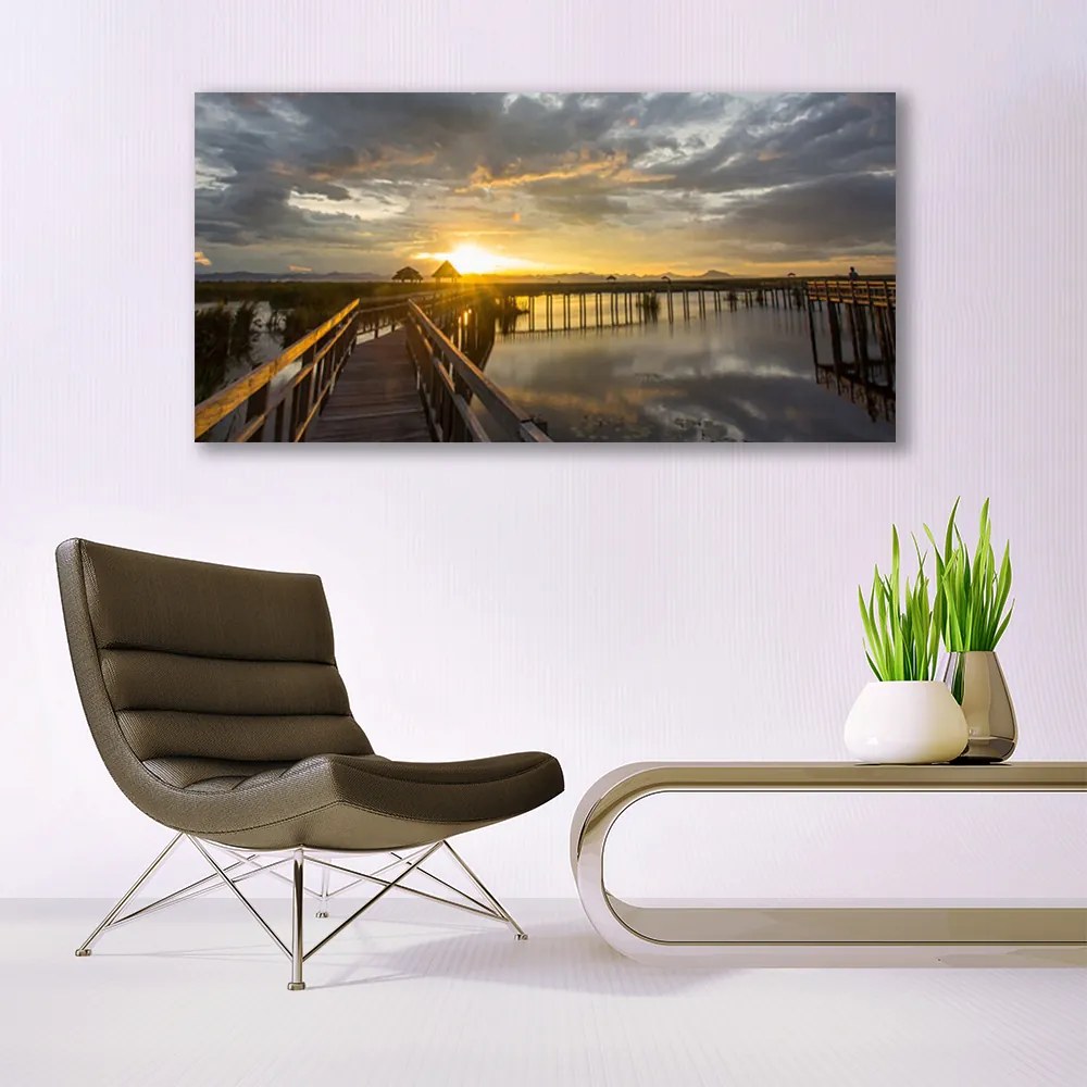 Duży obraz na płótnie Nowoczesny Most nad Cieśniną