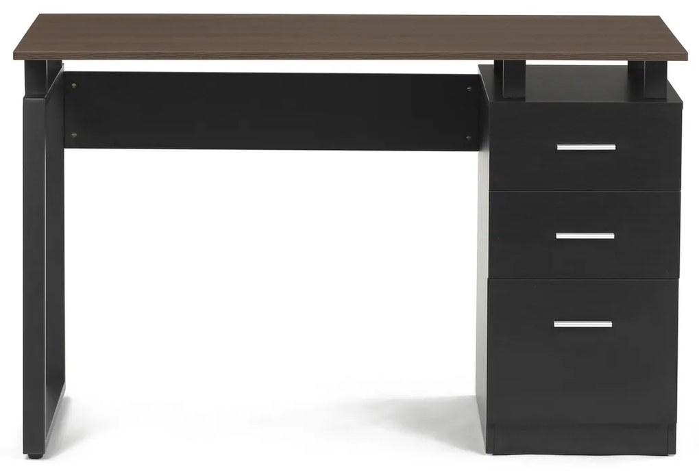 Biurko 3218 OAK, czarne i dębowe