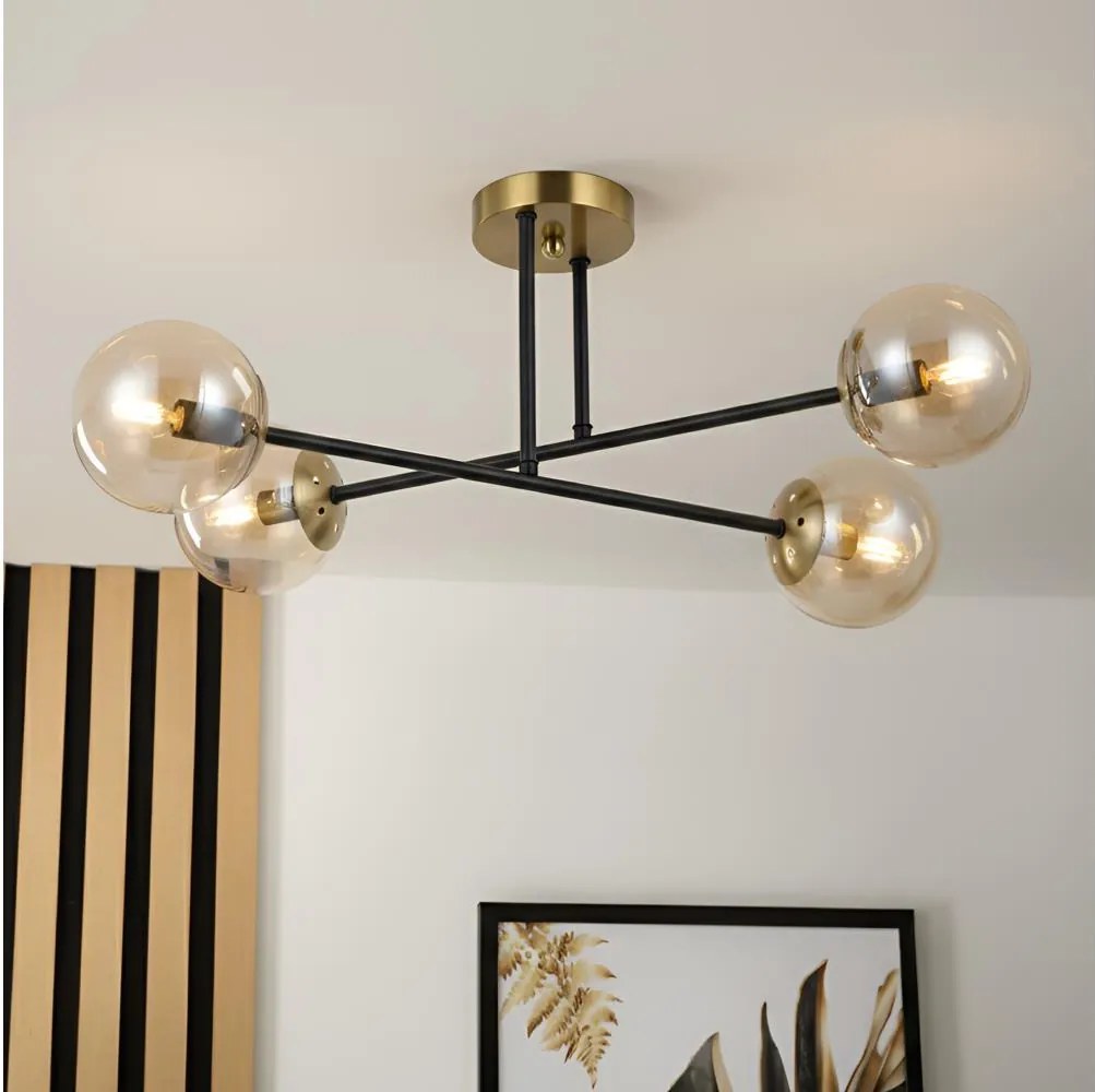 Brilagi - Przysufitowy żyrandol MALIVA 4xE14/15W/230V złoty