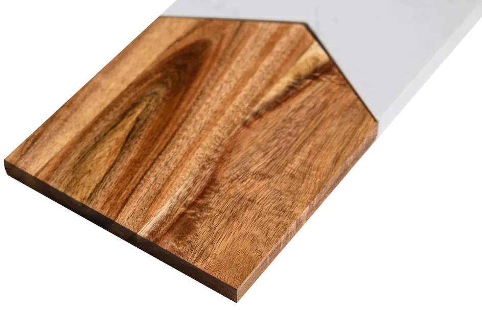 Deska do serwowania wykonana z drewna i marmuru GUSTA 30 cm
